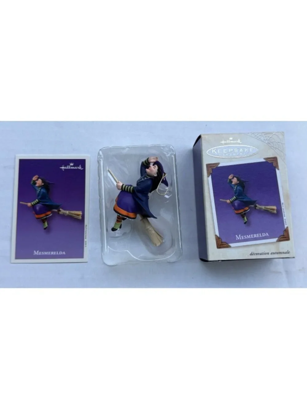 2003 Hallmark Keepsake Ornament Mesmerelda Witch Broom Halloween 30 Years MM20